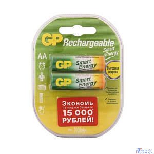 GP Smart Energy AA, емкость 1000 мАч (100AAHCV-2CRSBC2) (2 шт. в уп-ке)  аккумулятор