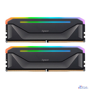 Оперативная память Apacer  DDR5  32GB  6000MHz DIMM NOX RGB Black Gaming Memory CL38 1.35V Kit (2x16GB) (Retail) 2048*8  Heat Sink (Retail) 3 years (AH5U32G60C622NBAA-2)