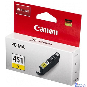 Canon CLI-451Y 6526B001 Картридж для PIXMA iP7240/MG6340/MG5440, Желтый (Yellow), 344стр.