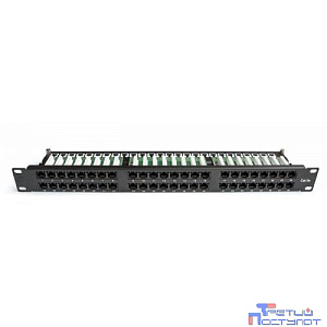 Патч-панель Lanmaster TWT-PP48/1U-U5E 19" 1U 48xRJ45 кат.5e UTP