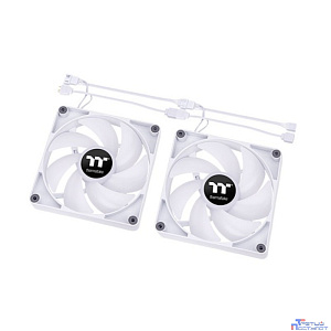 Кулер для компьютерного корпуса, Thermaltake, CT120 ARGB Sync PC Cooling Fan White, CL-F153-PL12SW-A, ARGB 120мм вентилятор, 2000об.мин, 4pin PWM/3pin ARGB, 57.05CFM, 25.8 dB(A), 120x120x25мм, Белый