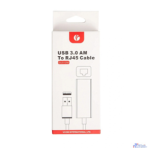 VCOM DU312M Кабель-переходник USB 3.0 (Am) --> LAN RJ-45 Ethernet 1000 Mbps, Aluminum Shell, VCOM <DU312M>[4895182256378]