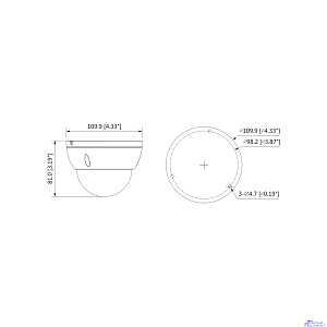 DAHUA DH-IPC-HDBW1230EP-0280B-S5 Уличная купольная IP-видеокамера 2Мп, 1/2.8” CMOS, объектив 2.8мм, ИК 30м, IP67, IK10, металл