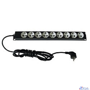 ЦМО Блок силовых розеток 19" со шнуром (2.0 м) без выключателя, 9 розеток (БР-9П-Ш-9005)