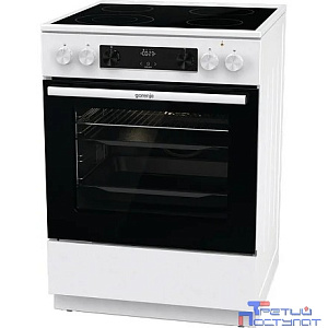 Плита Электрическая Gorenje GECS6C70WC белый/черный стеклокерамика (без крышки)
