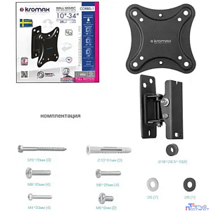 Kromax CORBEL-1 черный 10"-32" макс.25кг настенный поворот и наклон