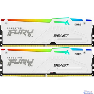 Kingston 64GB 5600MT/s DDR5 CL40 DIMM (Kit of 2) FURY Beast White RGB XMP KF556C40BWAK2-64