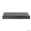 DAHUA DH-LR2226-24ET-360 26-портовый управляемый коммутатор с ePoE, уровень L2, 24xRJ45 100Mb PoE, 2хКомбо SFP/RJ45 1Gb uplink, суммарно 360Вт, коммутация 8.8 Гбит/с, MAC-таблица 4К