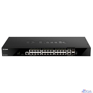D-Link DGS-1520-28/A1A Управляемый L3 стекируемый коммутатор с 24 портами 10/100/1000Base-T, 2 портами 10GBase-T и 2 портами 10GBase-X SFP+