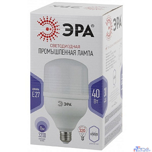 ЭРА Б0027006 Лампа светодиодная STD LED POWER T120-40W-6500-E27 E27 / Е27 40Вт колокол холодный дневной свет