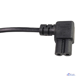 Кабель питания Filum FL-PC2.5-EU-C7A-3M CEE 7/16 - С7 угловая, 2х0.5, 220В, 2.5A, чёрный, 3м (1115459)