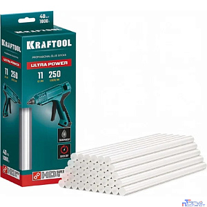KRAFTOOL  Ultra Power, 11 х 250 мм, 40 шт, ультрамощные, прозрачные, клеевые стержни [06848-40]