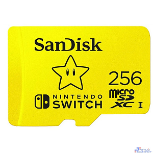 Micro SecureDigital 256GB SanDisk for Nintendo Switch Class 10, UHS-I, W90, R 100 МБ/с, <SDSQXAO-25