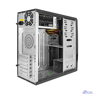 Exegate EX280389RUS Корпус Miditower Exegate CP-604 Black, ATX, <CP500W, 80mm>, 2*USB, Audio