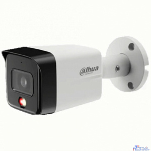 DAHUA DH-IPC-HFW1839TCP-A-IL-0280B-S6 Уличная цилиндрическая IP-видеокамера SmartDualLight 8Мп, 1/2.7” CMOS, объектив 2.8мм, обнаружение людей, микрофон, ИК 30м, LED 30м, IP67, металл/пластик