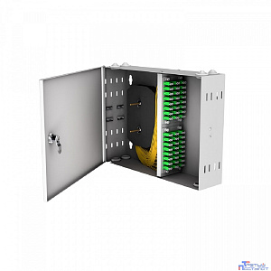 NTSS Кросс настенный NTSS PREMIUM предсобранный, 24 порта LC/APC duplex, 9/125 мкм, (розетки, сплайс 2шт, КДЗС, пигтейлы) NTSS-WFOB-PM-24-2LC/A-9-SP1.5G1A