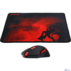 Redragon Игровой набор M601WL-BA RU [78227] {беспроводная мышь+ковер }