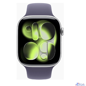 Apple Watch Series 11 46mm Silver Aluminium Case with Purple Fog Sport Band - M/L (MEVA4ZP/A)