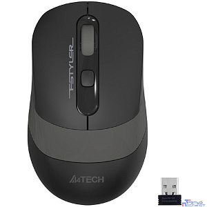 Мышь беспроводная A4Tech Fstyler FG10 , черный/серый , оптическая, 2000dpi , USB, 4 кнопки [1147564]