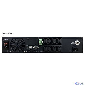 PowerCom Smart King RT SRT-1000A LCD ИБП {Line-Interactive, 1000VA / 900W, Rack/Tower, IEC, Serial+USB, SmartSlot, подкл. доп. батарей} (1157673)