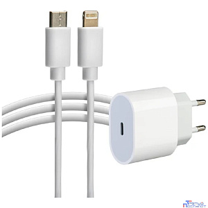 Rexant (16-0234-4) Сетевое зарядное устройство USB-C, 20Вт в комплекте с кабелем USB-C – Lightning