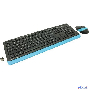 Клавиатура + мышь A4Tech Fstyler FG1010 клав:черный/синий мышь:черный/синий USB беспроводная Multimedia