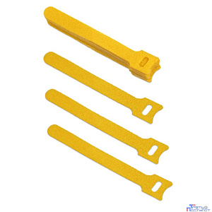 Cabeus CLAMP-135-YL Хомут для кабеля, липучка с мягкой застежкой, 135x14 мм, желтый (10 шт.)