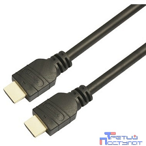 Кабель аудио-видео LAZSO WH-111 HDMI (m)/HDMI (m) 1м. Позолоченные контакты черный (WH-111(1M))
