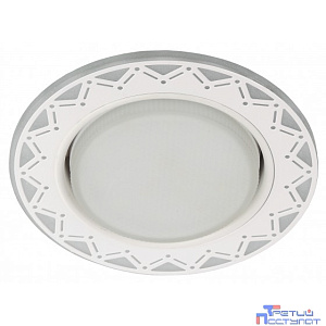 Эра Б0037388 DK LD27 WH/WH Светильник, декор со светодиодной подсветкой GX53, белый/белый
