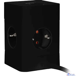 BURO BU-PTE4.1UC-B 1.5м (4 розетки) черный (коробка) {2090201}