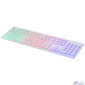 Клавиатура Oklick 550ML белый USB slim Multimedia LED [1061618]