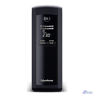 ИБП CyberPower VP1600ELCD {Line-Interactive, Tower, 1600VA/960W USB/RS-232/RJ11/45  (4 + 1 EURO), 12В/9 Ач х 2}