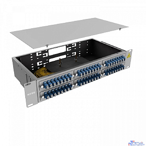 NTSS Кросс 19" NTSS PREMIUM, предсобранный 2U, 48 портов LC/UPC duplex, 9/125 мкм, (розетки, сплайс 3шт, КДЗС, пигтейлы) NTSS-RFOB-PM-2U-48-2LC/U-9-SP1.5G1A
