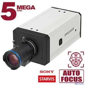 BEWARD SV3218M Корпусная IP-камера 5 Мп, 1/2.8'' КМОП Sony Starvis, microSDXC (до 256 ГБ), встроенная видеоаналитика, SIP, детекция лиц