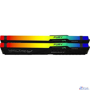 Память DDR5 2x32GB 5600MHz Kingston KF556C36BBEAK2-64 Fury Beast RGB RTL Gaming PC5-44800 CL36 DIMM 288-pin 1.25В single rank с радиатором Ret