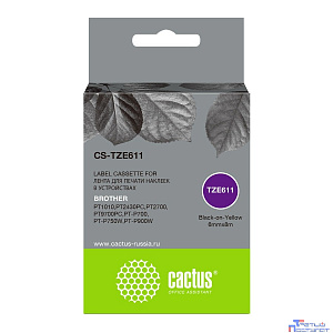 Картридж ленточный Cactus CS-TZE611 черный для Brother 1010/1280/1280VP/2700VP