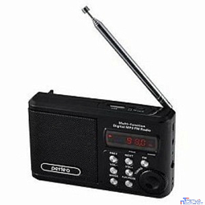 Perfeo мини-аудио Sound Ranger, FM MP3 USB microSD In/Out ридер, BL-5C 1000mAh, черный (PF-SV922BK) [PF_3184]