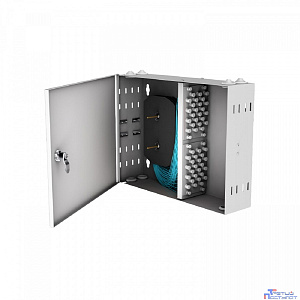NTSS Кросс настенный NTSS PREMIUM предсобранный, 48 портов FC/UPC, 50/125 мкм ОМ3, (розетки, сплайс 2шт, КДЗС, пигтейлы) NTSS-WFOB-PM-48-FC/U-503-SP1.5G5A