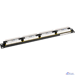 Rexant (02-0234) Панель коммутационная 19" PRO, 1U, 24 порта, UTP, RJ-45, CAT 6