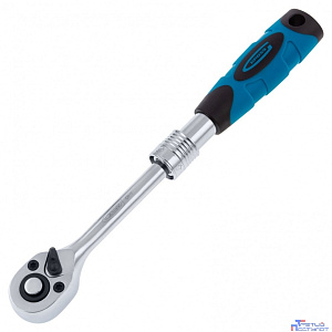 GROSS Ключ телескопический трещоточный 1/4", 150-200 мм, CrV, хромир., 2-х комп. рукоятка [14074]
