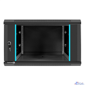 Exegate EX298606RUS Шкаф телекоммуникационный 19" настенный 6U ExeGate EC-WM-6U.600.G.BLACK (19”, 6U, 600x600x370mm (ШхГхВ), передняя дверь закаленное стекло, съемные боковые панели, пыле- и влагозащи
