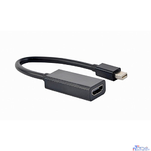 Cablexpert Переходник miniDisplayPort - HDMI, 20M/19F, кабель 15см, черный, пакет (A-mDPM-HDMIF-02)