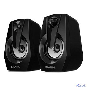 Колонки Sven 370,  2.0,  черный [sv-020552]