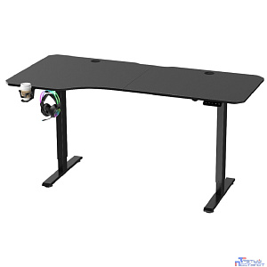 Игровой компьютерный стол Exos черн,159*75L,высота 72-117см DEFENDER (64703)