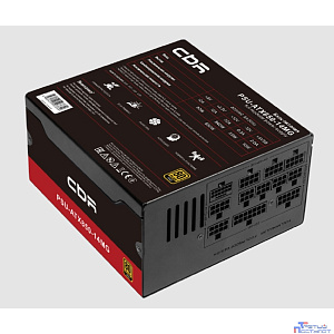Блок питания CBR ATX 850W 80+ Gold, Full Modular, DC-DC, APFC, 24pin, 1*PCIE5.1(12+4pin), 2*8-pin(4+4P), 3*6+2pin, 5*SATA, 3*IDE, 14cm fan, 1.5м кабель питания, черный [PSU-ATX850-14MG] BOX