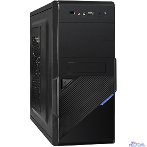 Exegate EX299279RUS Корпус Minitower ExeGate BA-201-UNS500 (mATX, БП UNS500 с вент. 12см, 2*USB, аудио, черный)