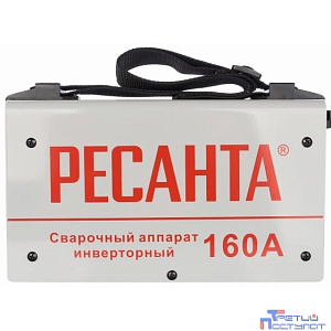 Ресанта САИ 160 65/1 Сварочный аппарат инверторный [65/1] {154В-242В, макс.4,8кВт, 10А-160А, ПВ 70%, напр. холостого хода 80В, напр. 26В, макс. диаметр электрода 4мм, 4,5 кг} 4606059015178