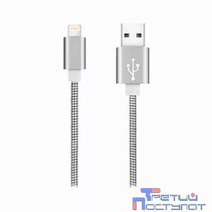 Rexant (18-4247) Кабель USB-A – Lightning для Apple, 2,4А, 1м, в металлической оплетке
