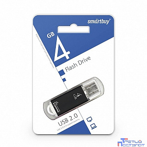 Smartbuy USB Drive 4Gb V-Cut series Black SB4GBVC-K