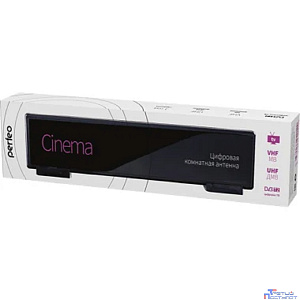 Perfeo ТВ антенна "CINEMA", активная, встр. усилитель, питание от ресивера 5V, DVB-T2 [PF_A4212]